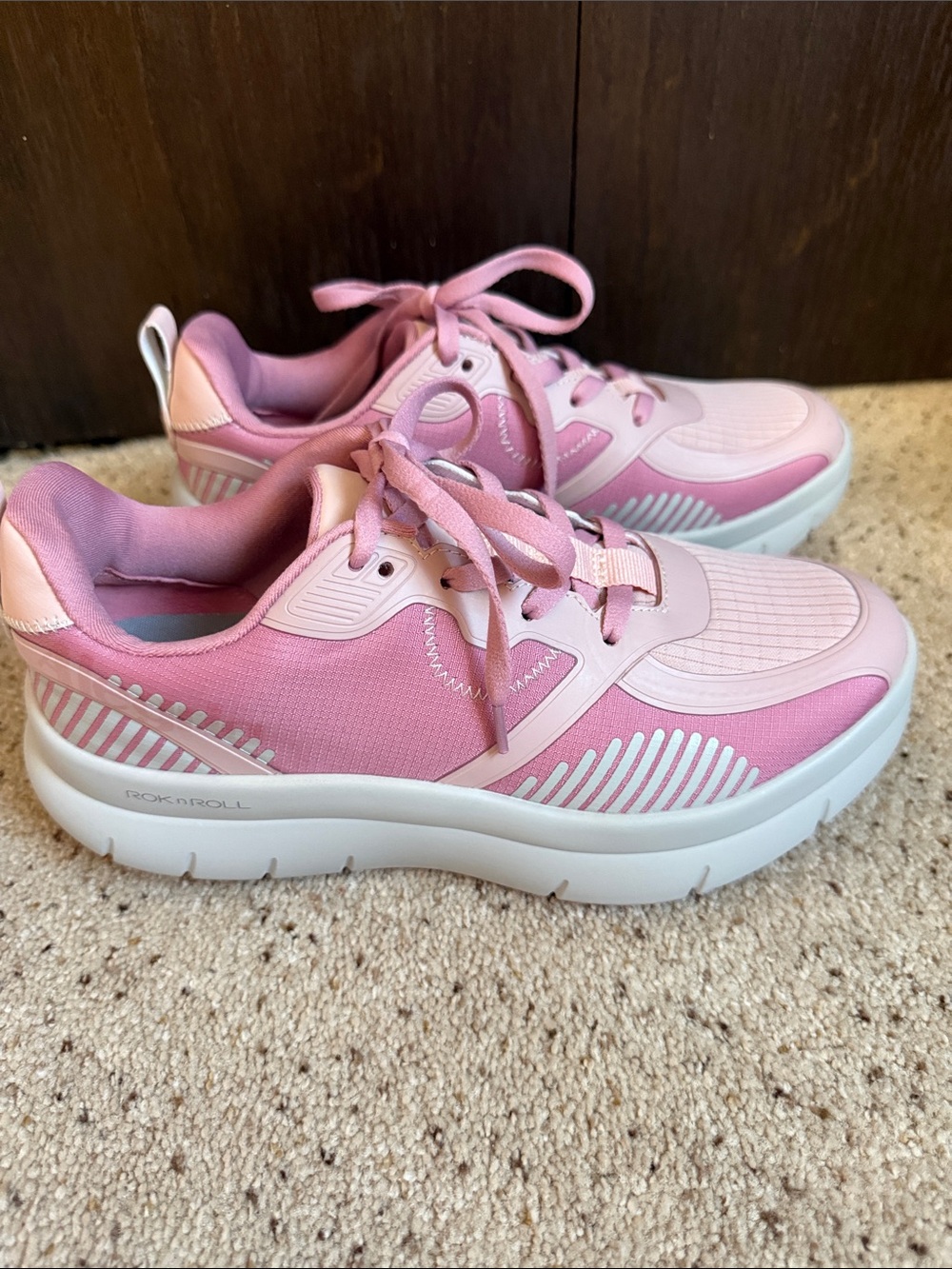 Alegria Mesh Lace-Up Sneakers Solstyce Retro Blush Pink Size 8-8.5, EU 38